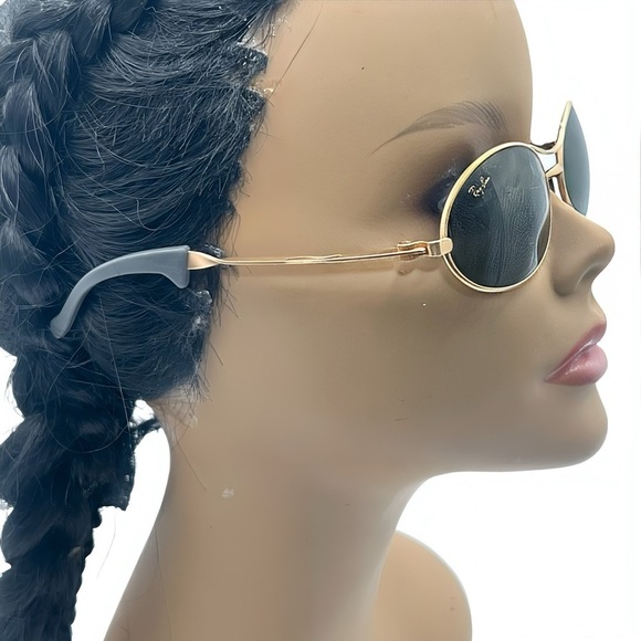 Vintage Ray Ban Orbs Oval Sunglasses Gold B&L G-15 90s Y2K Cyberpunk Wrap W2177 main image 13